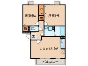 アミスター　Ｂの物件間取画像